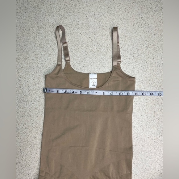 Franato Shapewear Shapesuit Tan Mid Thigh Size Large - Picture 7 of 9